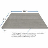 Lorell Hospitality/Conference Tabletop, 0.1" Edge, 36" x 36"1", Band Edge, Weathered Charcoal (LLR69601) Each