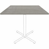 Lorell Hospitality/Conference Tabletop, 0.1" Edge, 42" x 42"1", Band Edge, Weathered Charcoal (LLR69602) Each