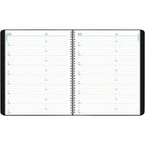 Blueline Plan and Link Monthly Planner, 9.25 x 7.25, Black Distressed Faux Leather Cover, 16-Month: 2025 to December 2026 (REDC120081T) Each