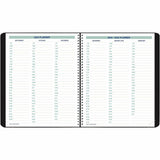 Blueline Plan and Link Monthly Planner, 9.25 x 7.25, Black Distressed Faux Leather Cover, 16-Month: 2025 to December 2026 (REDC120081T) Each