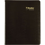 Blueline Plan and Link Monthly Planner, 9.25 x 7.25, Black Distressed Faux Leather Cover, 16-Month: 2025 to December 2026 (REDC120081T) Each