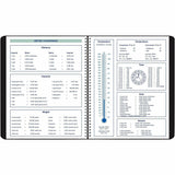 Blueline Plan and Link Monthly Planner, 9.25 x 7.25, Black Distressed Faux Leather Cover, 16-Month: 2025 to December 2026 (REDC120081T) Each