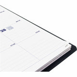 Blueline Plan and Link Monthly Planner, 9.25 x 7.25, Black Distressed Faux Leather Cover, 16-Month: 2025 to December 2026 (REDC120081T) Each