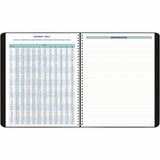 Blueline Plan and Link Monthly Planner, 9.25 x 7.25, Black Distressed Faux Leather Cover, 16-Month: 2025 to December 2026 (REDC120081T) Each