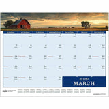 House of Doolittle Recycled Americana Monthly Desk Pad, 22" x 17", 2" x 2.50" Block, 12-Month, Jan 2027-Dec 2027, Multi (HOD141) Each