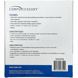 Compucessory Soft Skin Gel Wrist Rest & Mouse Pad, 1" x 8.50" x 9.50" Dimension, Black (CCS23729) Each