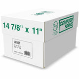 Domtar Continuous Forms, 11" x 14 7/8", 20 lb Basis Weight, 2700 Sheets, White, Green, 92 Brightness (DMR141107) Case of 2700