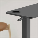 Kantek Kantek Mobile Pneumatic-Lift Side Desk/Table, Laminated Top, 15 lb Capacity, Height Adjustable, 28" Table Top Width x 15.70" Table Top Depth, Black (KTKSTS500B) Each