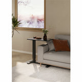 Kantek Kantek Mobile Pneumatic-Lift Side Desk/Table, Laminated Top, 15 lb Capacity, Height Adjustable, 28" Table Top Width x 15.70" Table Top Depth, Black (KTKSTS500B) Each