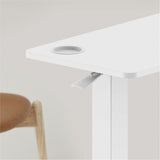 Kantek Kantek Mobile Pneumatic-Lift Side Desk/Table, Laminated Top, 15 lb Capacity, Height Adjustable, 28" Table Top Width x 15.70" Table Top Depth, White (KTKSTS500W) Each