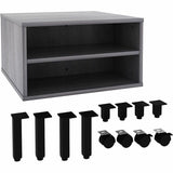 Lorell Reception Table, Height Adjustable x 24" Table Top Width x 24" Table Top Depth, 20" Height, Weathered Charcoal (LLR69203) Each