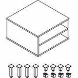 Lorell Reception Table, Height Adjustable x 24" Table Top Width x 24" Table Top Depth, 20" Height, Weathered Charcoal (LLR69203) Each