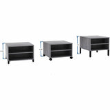 Lorell Reception Table, Height Adjustable x 24" Table Top Width x 24" Table Top Depth, 20" Height, Weathered Charcoal (LLR69203) Each