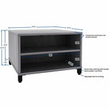 Lorell Reception Table, Height Adjustable x 24" Table Top Width x 24" Table Top Depth, 20" Height, Weathered Charcoal (LLR69203) Each