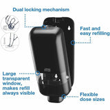 TORK S4 Soap and Sanitizer Dispenser, Black (TRK581508) Case of 6