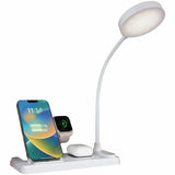 OttLite LED Desk Light with Multi Charging Station, 14" x 3.7", White, LED Bulb, for Desk (OTTVW2009) Each