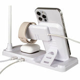 OttLite LED Desk Light with Multi Charging Station, 14" x 3.7", White, LED Bulb, for Desk (OTTVW2009) Each