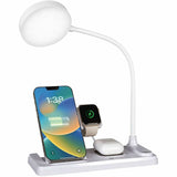 OttLite LED Desk Light with Multi Charging Station, 14" x 3.7", White, LED Bulb, for Desk (OTTVW2009) Each