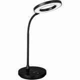 OttLite Vibe Rechargeable LED Ring Desk Lamp, 16.5", Black, LED Bulb, for Desk, Crafting, Reading, Photography (OTTCS309G5W) Each
