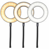 OttLite Vibe Rechargeable LED Ring Desk Lamp, 16.5", Black, LED Bulb, for Desk, Crafting, Reading, Photography (OTTCS309G5W) Each