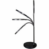 OttLite Vibe Rechargeable LED Ring Desk Lamp, 16.5", Black, LED Bulb, for Desk, Crafting, Reading, Photography (OTTCS309G5W) Each