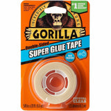 Gorilla Double-Sided Super Glue Tape, 20 ft Length x 0.62", Clear (GOR109340) Each
