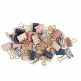 U Brands Binder Clip, 1", Gold, Assorted, Pink, Purple, White, Medium, 145 Sheet Capacity, Steel, Metal, 36/Pack (UBR3611U0624) Pack of 36
