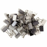 U Brands Binder Clip, 1", Assorted, Silver, White, Black, Medium, 145 Sheet Capacity, Steel, Metal, 36/Pack (UBR3607U0624) Pack of 36
