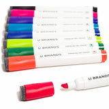 U Brands Dry Erase Marker, Assorted Ink, Dry, White Barrel, 48/Pack (UBR2924U0104) Pack of 48