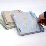 Pukka Pads Haze Notebook, Clear Poly, Transparent Cardboard Cover, Twin Wirebound, 100 Sheets, 200 Pages, 3/Pack (PKP9975ASTHZE) Pack of 3