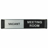 Stewart Superior Conference Room Sign, "Meeting Room" , "Engaged" , "Meeting Room" , "Vacant" Print/Message, 10" Width x 2" Height (SSCBA101) Each