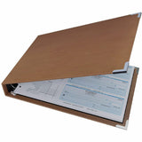 Davis Group Premium 3-Up Business Checkbook Binder, 200 Sheet Capacity, 7 Ring, Pocket: Internal, Vinyl, Tan, Pocket (DGC3UPAM09) Each