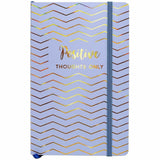 Pukka Pads Notebook, 5 7/64" x 8 1/5" x 0.5" x 5.2", Blue Vegan Leather, Gold Cover, 1 Subject(s), 96 Sheets, 3/Pack (PKP9977BEHZE) Pack of 3