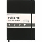 Pukka Pads Signature Notebook, 5 7/64" x 8 1/5", Black Vegan Leather Cover, 1 Subject(s), 96 Sheets, 192 Pages (PKP9940SIG) Each