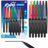 Sanford Expo Wet-Erase Markers, Ultra Fine Marker Point, Assorted Ink, 12/Pack (SAN2211351) Pack of 12