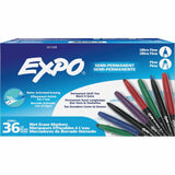 Sanford Expo Wet-Erase Markers, Fine, Ultra Fine Marker Point, Assorted Ink, 36/Box (SAN2211378) Box of 36