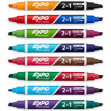 Expo 2-in-1 Dry Erase Markers, Assorted, 8/Pack (SAN1944658A) Pack of 8