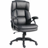 Lorell Black Base Leather High-back Chair, Black (LLR59435) Each