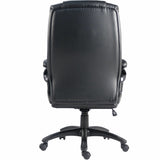 Lorell Black Base Leather High-back Chair, Black (LLR59435) Each