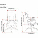 Lorell Sera High-Back Manager Chair w/Armrest, Black (LLR63270) Each