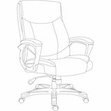 Lorell Sera High-Back Manager Chair w/Armrest, Black (LLR63270) Each