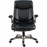 Lorell Sera High-Back Manager Chair w/ Flip-up Armrest, Black (LLR63271) Each