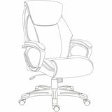 Lorell Kyros High-Back Executive Chair, Gray Seat Color, Gray Back Color (LLR63291) Each