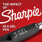 Sharpie S-Gel Fashion Barrel Gel Pen, Retractable, Medium 0.7 mm, Black Ink, Violet Barrel, 4/Pack (SAN2195670) Pack of 4