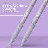 Sharpie S-Gel Fashion Barrel Gel Pen, Retractable, Medium 0.7 mm, Black Ink, Violet Barrel, 4/Pack (SAN2195670) Pack of 4
