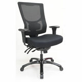 Lorell Big & Tall Mesh High-Back Chair, Fabric Seat Material, Mesh Back Material,- Black (LLR62010) Each