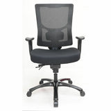 Lorell Big & Tall Mesh High-Back Chair, Fabric Seat Material, Mesh Back Material,- Black (LLR62010) Each