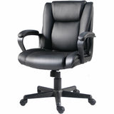 Lorell SOHO Mid-back Chair w/Armrest, Black (LLR81810) Each