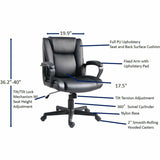Lorell SOHO Mid-back Chair w/Armrest, Black (LLR81810) Each