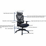 Lorell Xavier Mesh High-Back Chair with Articulating Lumbar, Black (LLR84397) Each
